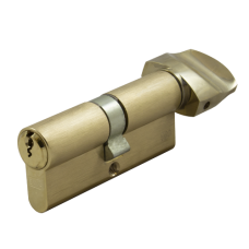EVVA EPS KDZ Key & Turn Euro Cylinder KD 21B 72mm 36-T36 31-10-T31  - Polished Brass