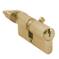 EVVA EPS S363KZ Key & Turn Banham Cylinder 72mm 36-T36 31-10-31 Keyed To Differ 21B - Polished Brass