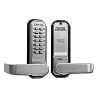 LOCKEY 2835 Series Digital Lock With Holdback  - Satin Chrome