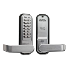 LOCKEY 2835 Series Digital Lock With Holdback  - Satin Chrome