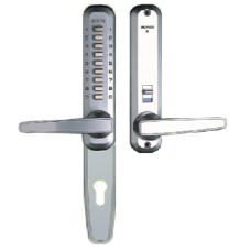 LOCKEY Super 8 Narrow Style Digital Lock 7075 Euro Cut Out Plate - Satin Chrome