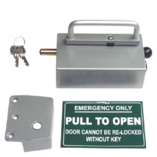 COOPERBOLT Non-Alarmed Door Bolt 102 Series Key Switch - Silver
