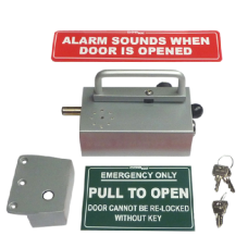 COOPERBOLT Alarmed Door Bolt 104 Series Key Switch - Silver