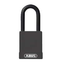 ABUS 74 Series Lock Out Tag Out Coloured Aluminium Padlock  - Black