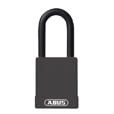 ABUS 74 Series Lock Out Tag Out Coloured Aluminium Padlock  - Black
