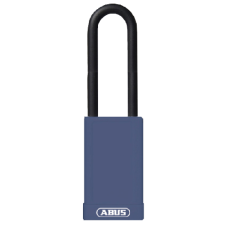 ABUS 74HB Series Long Shackle Lock Out Tag Out Coloured Aluminium Padlock  - Blue