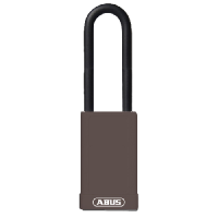 ABUS 74HB Series Long Shackle Lock Out Tag Out Coloured Aluminium Padlock  - Brown