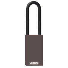 ABUS 74HB Series Long Shackle Lock Out Tag Out Coloured Aluminium Padlock  - Brown