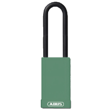 ABUS 74HB Series Long Shackle Lock Out Tag Out Coloured Aluminium Padlock  - Green