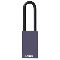 ABUS 74HB Series Long Shackle Lock Out Tag Out Coloured Aluminium Padlock  - Purple
