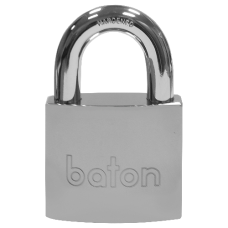 BATON LOCK 6020 Series Open Shackle Brass Padlock With Disc Mechanism 30mm Keyed To Differ - Hardened Steel