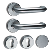 ABLOY 60-0319-SSS Futura Lever Handle Pair To Suit the EL560 & EL561  - Satin Stainless Steel