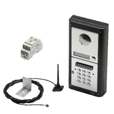 VIDEX GSM4KCR-1S/4G 1 Way Surface Mounted Audio GSM Kit with Keypad  - Polished Stainless Steel