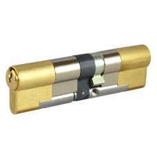 EVVA EPS 3* Snap Resistant Euro Double Cylinder 107mm 61Ext-46 56-10-41 Keyed To Differ 21B - Polished Brass