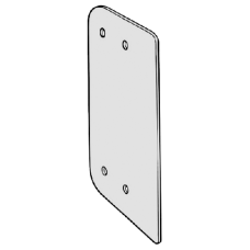 KICKSTOP AT1 Anti-Thrust Plate To Suit Deadlocks AT1 No Keyway  - Satin Silver