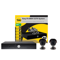 YALE Easy Fit 960H CCTV Kit SCH-802A 2 camera 500GB - Black