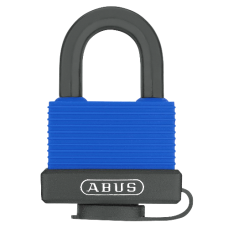 ABUS 70IB Series Aqua Safe Marine Brass Open  Shackle Padlock 35mm Keyed To Differ 70IB/35 - Black & Blue