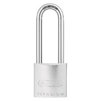 ABUS Titalium 86TI Long Shackle Euro Padlock 45mm 86TI/45HB80 - Silver