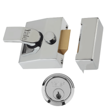 YALE 85 & 89 Deadlocking Nightlatch 40mm Cyl  - Satin Chrome