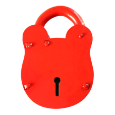 MORGAN ACL100 3 Lever ACL Old English Padlock 67mm ACL100 Padlock - Red (Powder Coated)