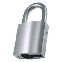 EVVA HPM Open Shackle Padlock Without Cylinder With 30mm Shackle Housing - Satin Nickel