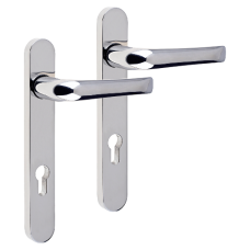 MILA Supa 92 Lever/Lever - 220mm Backplate  - Polished Stainless Steel