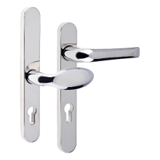 MILA Supa 92 Lever/Pad - 220mm Backplate  - Polished Stainless Steel