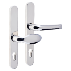 MILA Supa 92/62mm Lever/Pad - 240mm Backplate  - Polished Stainless Steel