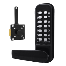 BORG LOCKS BL4409 Wooden Gate Digital Lock With Slam Latch BL4409MG - Black (Marine Grade Pro)