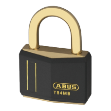 ABUS T84MB Series Brass Open Shackle Padlock 43mm Brass Shackle Keyed To Differ O1040 T84MB/40  - Black