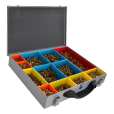 RAPIERSTAR Wood Screw Case Kit 11 Woodscrew Types - Silver