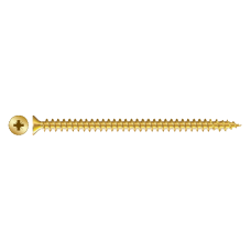 RAPIERSTAR Sharp Point Wood Screw - Countersunk 5.0mm x 50mm YP Qty 200 - Yellow Passivate