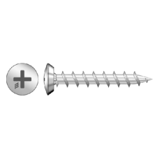 RAPIERSTAR Sharp Point Screws For Reinforced UPVC - Pan Head 4.8 x 25mm  - Zinc Plated