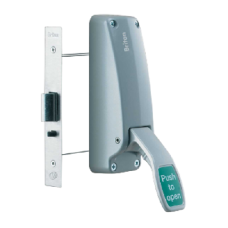 BRITON 389.N Push Pad Emergency Exit Mortice Nightlatch  - Silver Enamelled