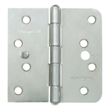 GRIDLOCK Fixed Pin Wide Butt Hinges Radius  - Zinc Plated