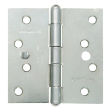 GRIDLOCK Fixed Pin Wide Butt Hinges Square  - Zinc Plated