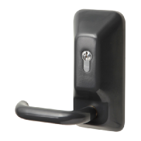 EXIDOR 710EC Lever Operated Outside Access Device Black - Anthracite Grey