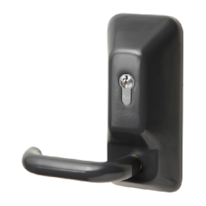 EXIDOR 710EC Lever Operated Outside Access Device Black - Anthracite Grey