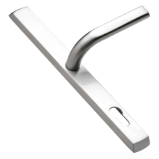 LOXTA 92 Lever/Lever UPVC Furniture - 278mm Backplate  - Silver