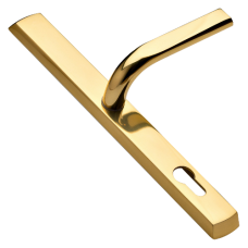 LOXTA 92 Lever/Lever UPVC Furniture - 278mm Backplate  - Polished Gold