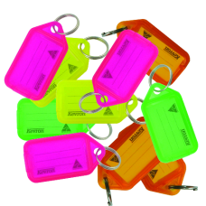 KEVRON ID38 Tags Bag of 50 Assorted Colours Fluorescent  - Assorted Fluorescent