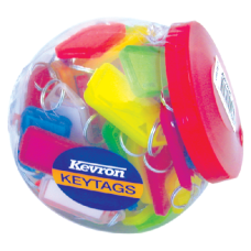 KEVRON  ID30 Giant Tags Display Tub 70pcs   x 70 - Assorted Colours