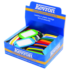KEVRON ID10 Jumbo Key Tags Tub of 40   x 40 - Assorted Colours