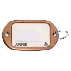 KEVRON ID10 Jumbo Key Tags Bag of 50 Assorted Colours  x 50 - Brass