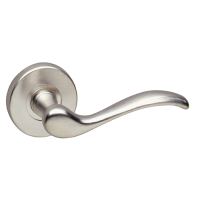 URFIC Easy Click Geneva Round Rose Lever  - Satin Nickel