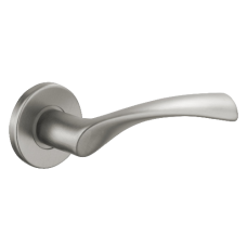 URFIC Easy Click Lyon Round Lever on Rose  - Satin Nickel