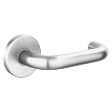 URFIC Easy Click Return To Door Lever on Rose  - Stainless Steel Effect
