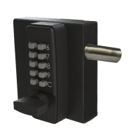 GATEMASTER DGLS Single Sided Handed Digital Gate Lock Left Handed DGLS02L 40mm 60mm - Black