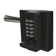 GATEMASTER DGLS Single Sided Handed Digital Gate Lock Right Handed DGLS02R 40mm 60mm - Black