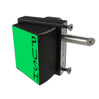 GATEMASTER SBQEDGL Bolt On Digital Exit Pushpad Right Handed SBQEDGLR01 10mm 30mm - Black & Green